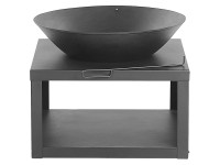 Beliani Feuerstelle Tanara Stahl Schwarz Beliani Feuerstelle Tanara Stahl Schwarz