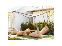 Beliani Pavillon Aventine Stoff Beige 260 x 300 x 300 cm