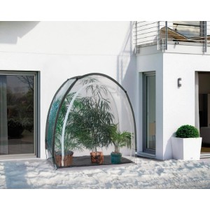 Serra da giardino Videx ICE antibrina con cerniere, trasparente, protegge le piante in inverno.