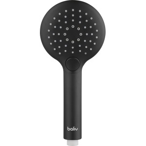 Douchette baliv HBR-110.181 noir mat avec picots anticalcaire et trois jets.