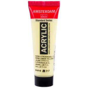 Tube de peinture acrylique Amsterdam Jaune Citron Clair, Standard Series, 20 ml.