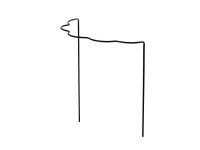 Strauchstützen Halbkreis 35 cm wellenförmig