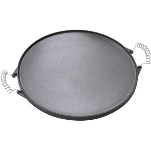 Piastra grill Outdoorchef 480/570, in ghisa a 2 lati con manici.
