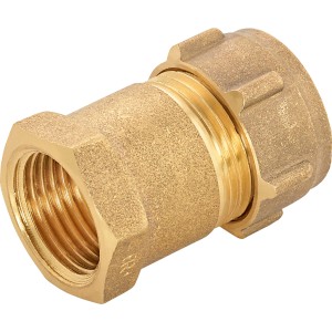 Raccordo a compressione in ottone da 31 mm per riscaldamento e idraulica.
