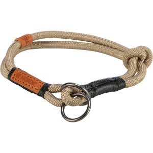 Collare Trixie Be Nordic con stop, sabbia-nero, in corda robusta, 50cm.