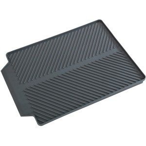 Tappetino scolapiatti grigio Wenko Linea, 40x30cm, accessorio cucina in plastica.