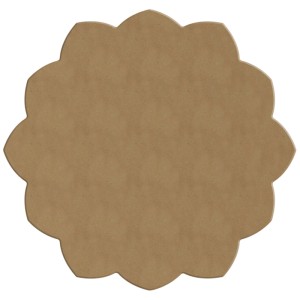 Gomille figura fiore in MDF, 20x20 cm, per creare e decorare con la tecnica del dot painting.