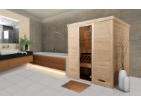 Weka Massivholzelementsauna Kemi 3 Sparset Glastür OS 7,5 kW Weka Massivholzelementsauna Kemi 3 Sparset Glastür OS 7,5 kW