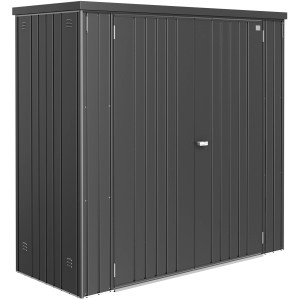 Armoire de jardin Biohort, 177x186x78 cm, gris foncé métallisé. Armoire de jardin pour outils, meubles de jardin et plus.