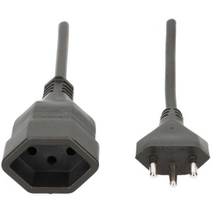Câble de rallonge noir Max Hauri TD T12/T13, 20 m, pour une utilisation flexible.
