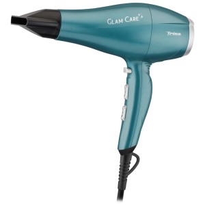 Sèche-cheveux Trisa Glam Care Petrol : Sèche-cheveux ionique avec accessoires de coiffure.