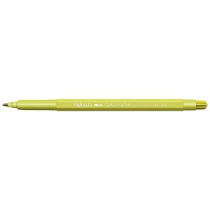 Pennarello Fibralo Caran d'Ache color oliva chiaro, penna per carta.