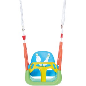 Altalena per bambini Happy People 3-in-1, regolabile in altezza e multicolore.