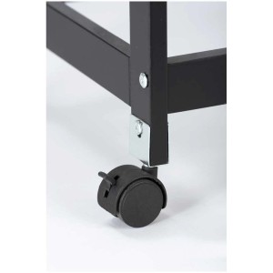 Dettaglio: Carrello da cucina nero Wenko Bon Appetit con freno di stazionamento.