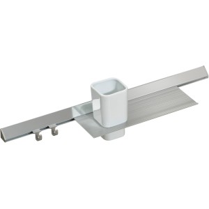 Pelipal Quickset 357 barre fonctionnelle miroir 50cm aluminium avec gobelet et crochets.