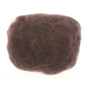 Lana di pecora nera, 30g, prodotto naturale per progetti creativi di feltro.