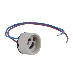 Douille Paulmann 230V, céramique naturelle, pour ampoules GU10/GZ10.