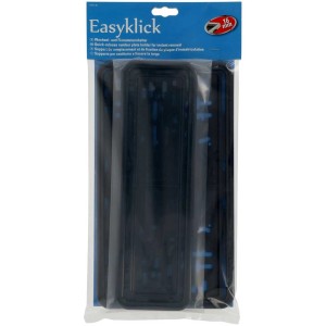 Set portatarga Easyklick, plastica ABS nera, per targhe 30 x 16 / 30 x 8 cm