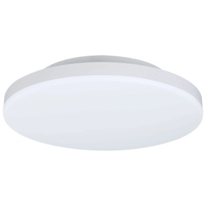 Plafonnier et applique LED Paulmann Siena rond, blanc mat. Design plat avec diffuseur en plastique anti-éblouissement pour lumière uniforme.