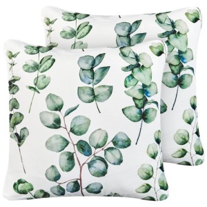 Beliani Cuscini decorativi da esterno Bosque bianco-verde 45 x 45 cm / 2 pz