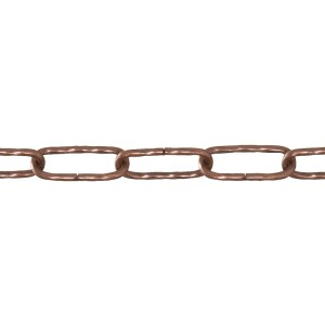 Conacord Zierkette aus Stahl, gedreht, kupferbraun, Ø 3,5 mm, Meterware.