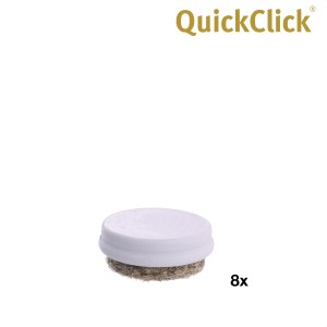 Lot de patins pour meubles Wagner QuickClick Duo, Ø 20 mm, marron, 8 pièces. Pour une protection optimale des surfaces.