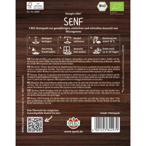Sperli BIO Microgreen-Pads Senape: 3 cuscinetti di semi per una facile coltivazione di microgreens piccanti.