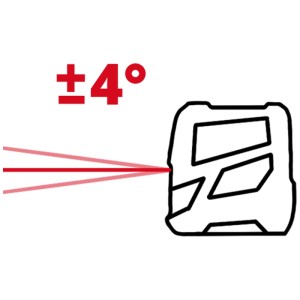 Illustration : niveau laser en croix Einhell TC-LL 2 G avec faisceau laser rouge et nivellement automatique jusqu’à 4 degrés.
