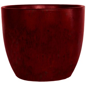 Vaso per piante Gartec Red Round, Ø 32 cm, in ceramica smaltata con leggere sfumature di colore.