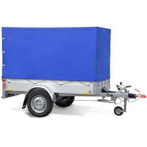 Remorque Stema Basic 1000 avec ensemble de bâche haute bleue (100 cm).