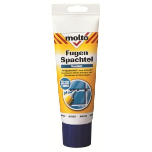 Molto Fugen Spachtel Tube, 300g, weiß. Spezialspachtel zum Auffrischen von Fliesenfugen.