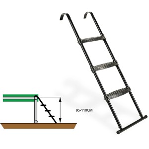 Scala nera per trampolino EXIT per telaio 95-110cm, accessorio per una salita sicura.