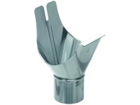 Einhangstutzen Zink oval neutral Ø 75 mm für Nennweite 250 mm