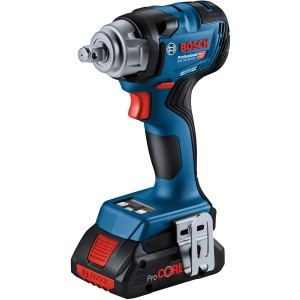 Avvitatore a impulsi a batteria Bosch Professional GDS 18 V-330 HC con corpo blu e batteria.