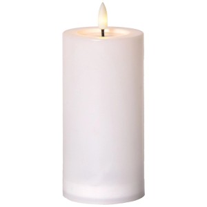 Weisse Star Trading Solar-Kerze Saul mit warmweisser LED-Flamme für Innen & Aussen, 17,5cm hoch.