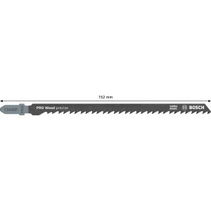 Lama per seghetto alternativo Bosch T 344 DP, 152mm, per tagli precisi nel legno, confezione da 3.