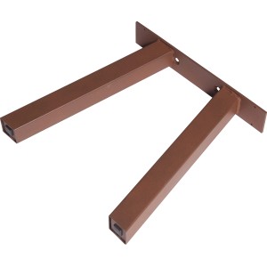 Piètement de banc en A aspect rouille, 400x420 mm, pour bancs individuels en intérieur et extérieur.