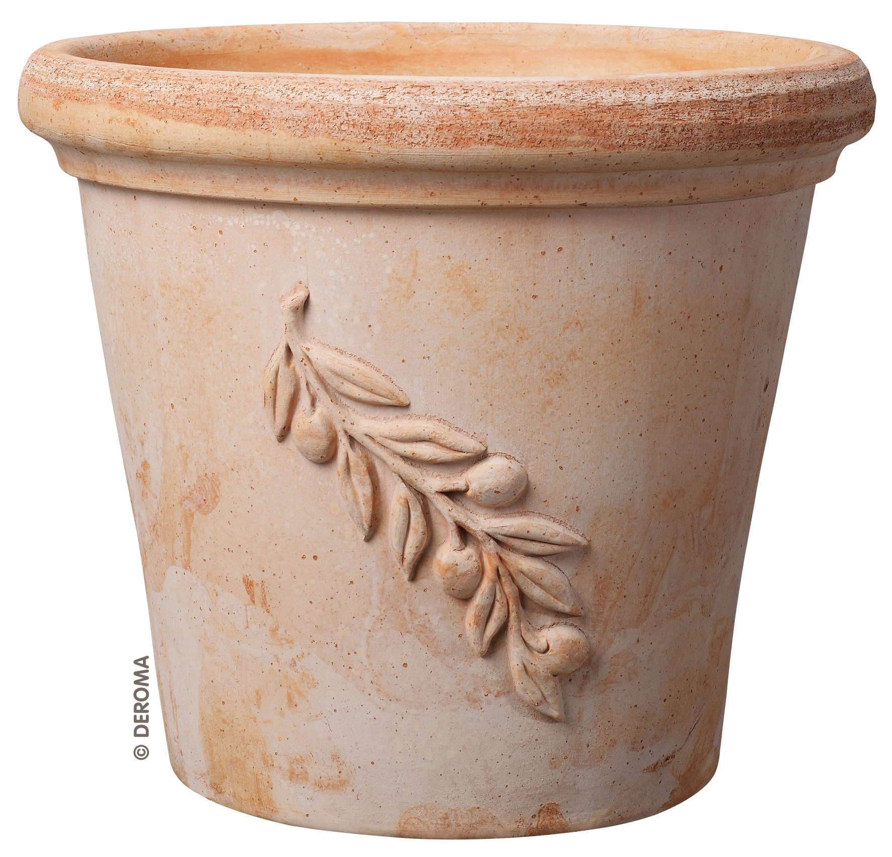 Deroma Vaso cilindrico Olive Terracotta Ø 38 cm