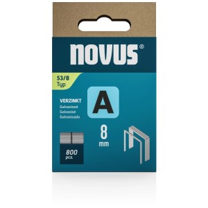 Novus Feindrahtklammern A 53, 8 mm, 800 Stk., verzinkt für Tacker.
