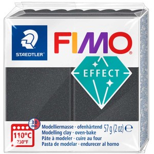 Fimo Effect Modelliermasse Stahlgrau Metallic, 57g, ofenhärtend.