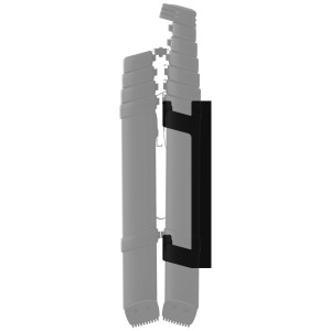 Support mural Telesteps pour échelles télescopiques Combi Line, pour un rangement peu encombrant.