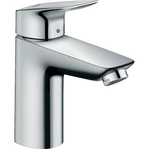 Miscelatore lavabo Hansgrohe Logis 100 con CoolStart e set di scarico, cromo.