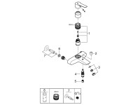 Grohe Start Einhand-Wannenbatterie Schwarz matt