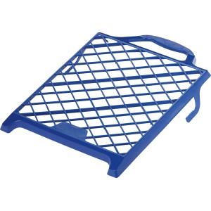 Grille d'essorage LUX bleue, 25x21 cm, en plastique, pour essorer rouleaux et pinceaux.