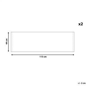 Set di 2 rivestimenti in tessuto per lettino prendisole Anzio/Avellino con dimensioni (113x44cm).