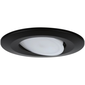 Spot LED encastrable orientable Paulmann Calla, rond, 6W, noir mat, 4000K, IP65.
