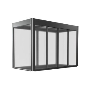 Serre Biohort Florentina pour potager surélevé, 2x1m, gris foncé métallisé.