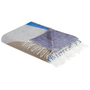 Coperta decorativa Beliani Yaladi colorata in acrilico e poliestere, 130x170 cm, con frange.