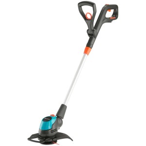 Gardena Akku-Trimmer EasyCut 23/18V P4A senza batteria, con manico regolabile e protezione per piante.