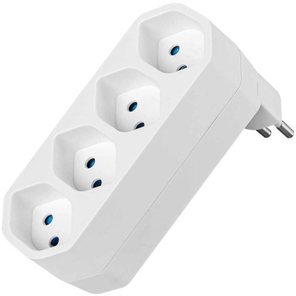 Steffen Mehrfachadapter Line drehbar 320° Weiss